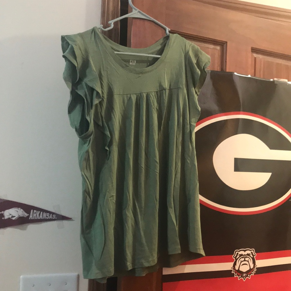 Green gap blouse